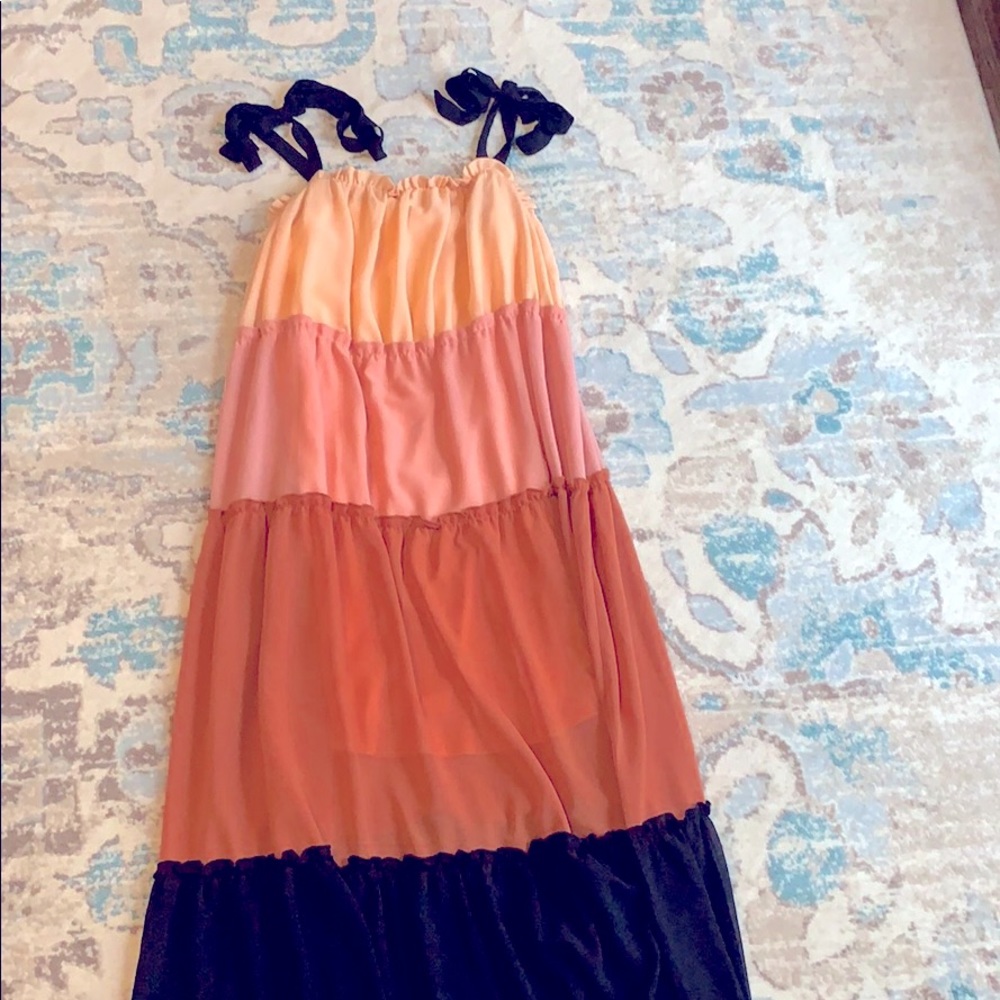 FavLux multi color maxi dress